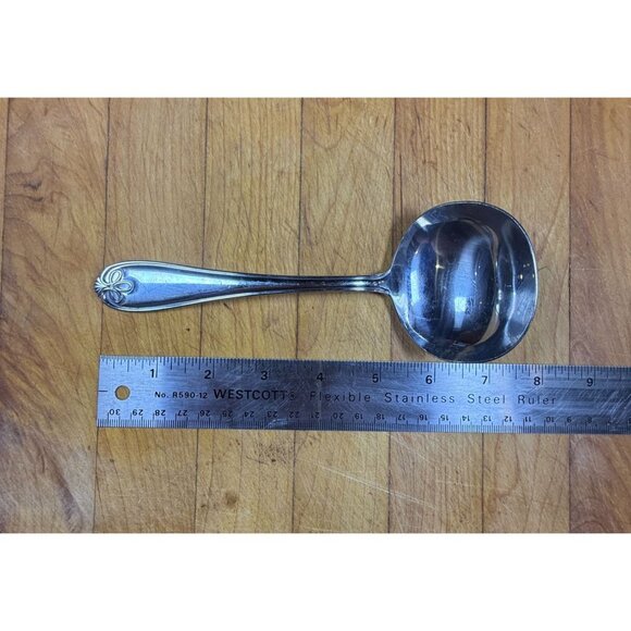 Reed & Barton Ribbon Crest Stainless Steel 3-Piece Completer Set - Ladle Pie Ser - Picture 1 of 3